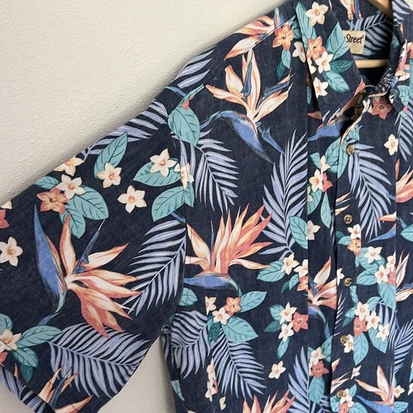 Cooke Street Honolulu Hawaiian Button Down Short Sleeve Shirt XL Cotton - Picture 7 of 9